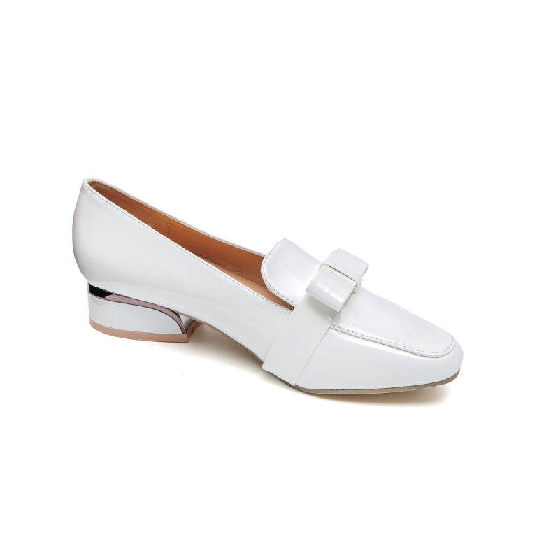 TTP Square Toe Patent Loafers with Ribbon Decor JSF9-1