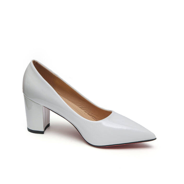 TTP Sleek Patent Block Heel Point Toe Courts JSF-1
