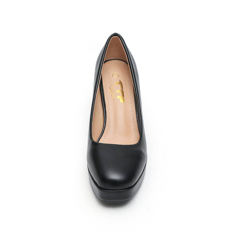 TTP Classic Block Heel Platform Slip on High Heels JSF12