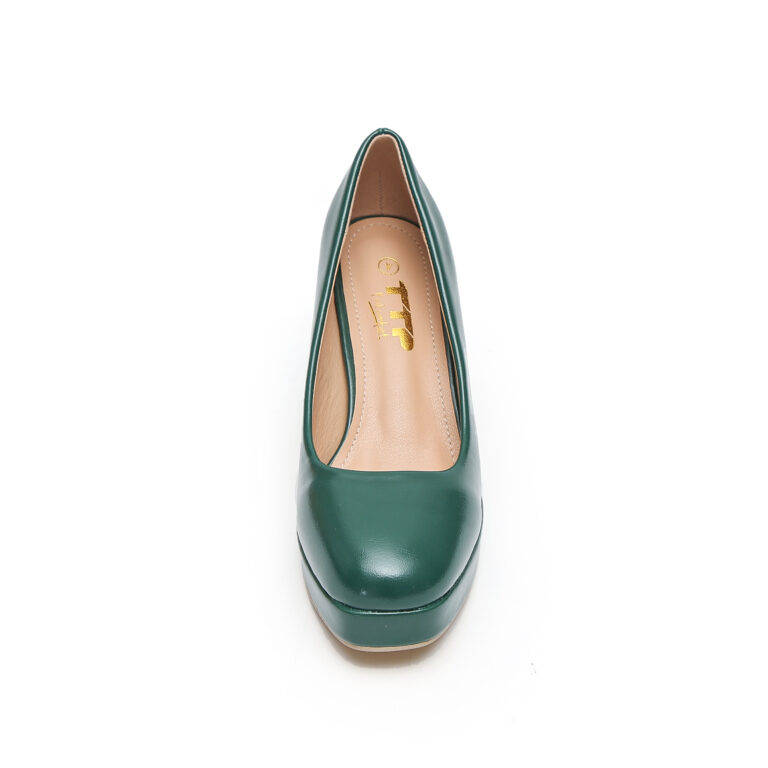 TTP Classic Block Heel Platform Slip on High Heels JSF12