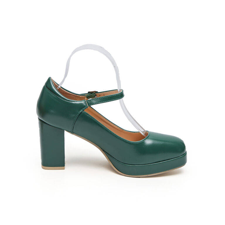 TTP Classic Block Heel Plarform High Heels with Ankle Strap JSF11
