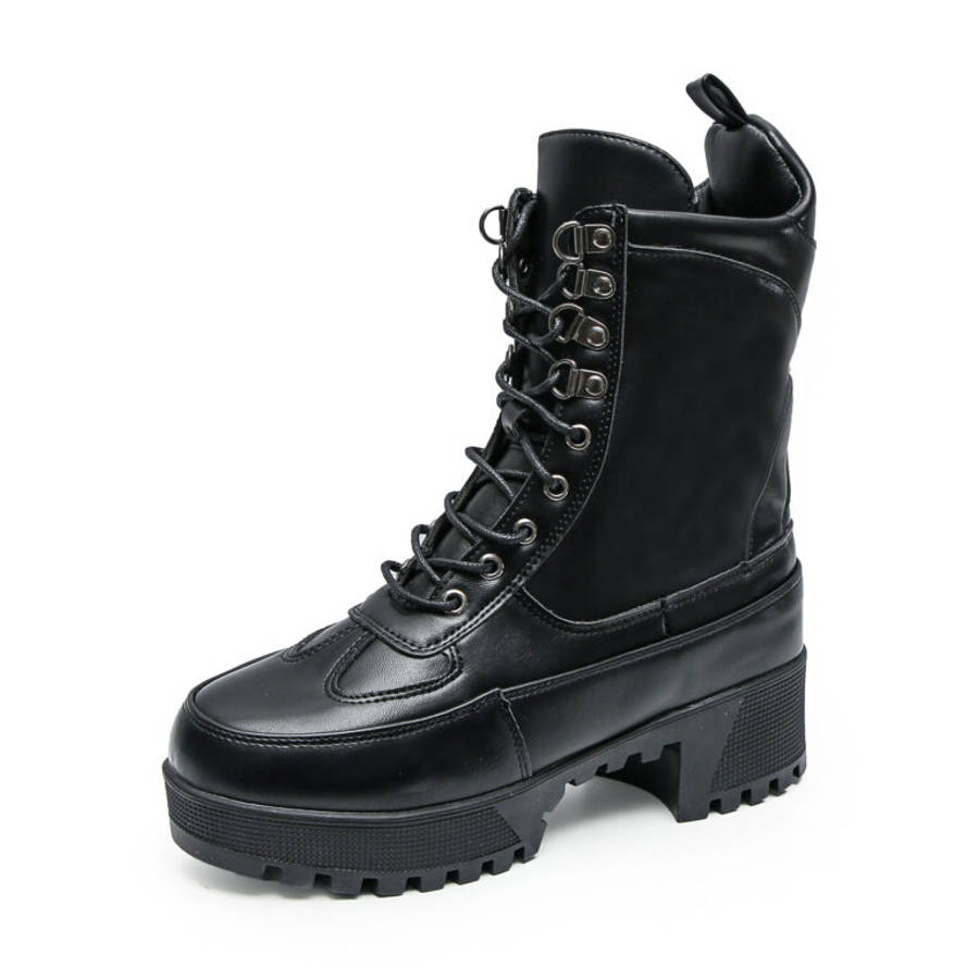 TTP Sleek Platform Lace-up Ankle Boots XB502