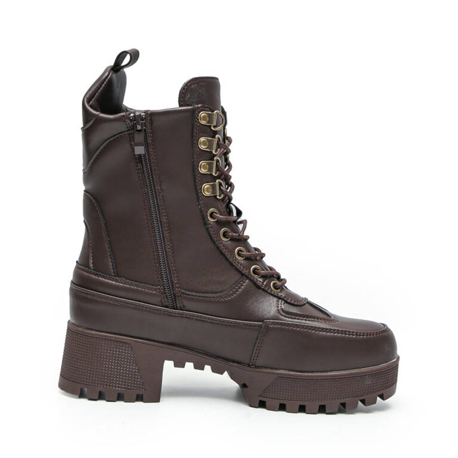 TTP Sleek Platform Lace-up Ankle Boots XB502