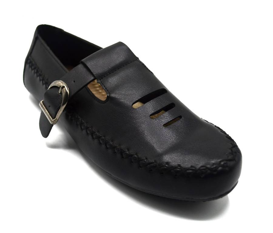TTP Men's Buckle Moccasin with Cut out Details on Vamp