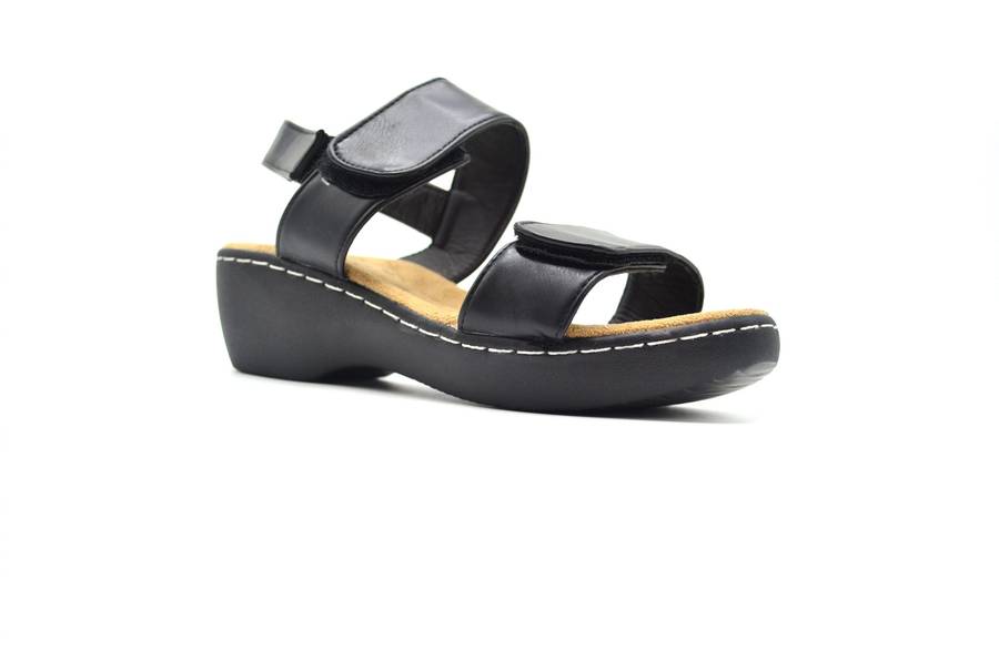 TTP Ladies Comfortable Dual Hook & Loop Strap Sandals CY1512