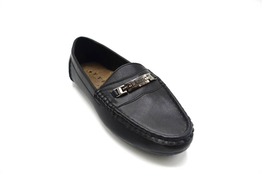 TTP Women's Moccasin with Metal Buckle Decor on Vamp