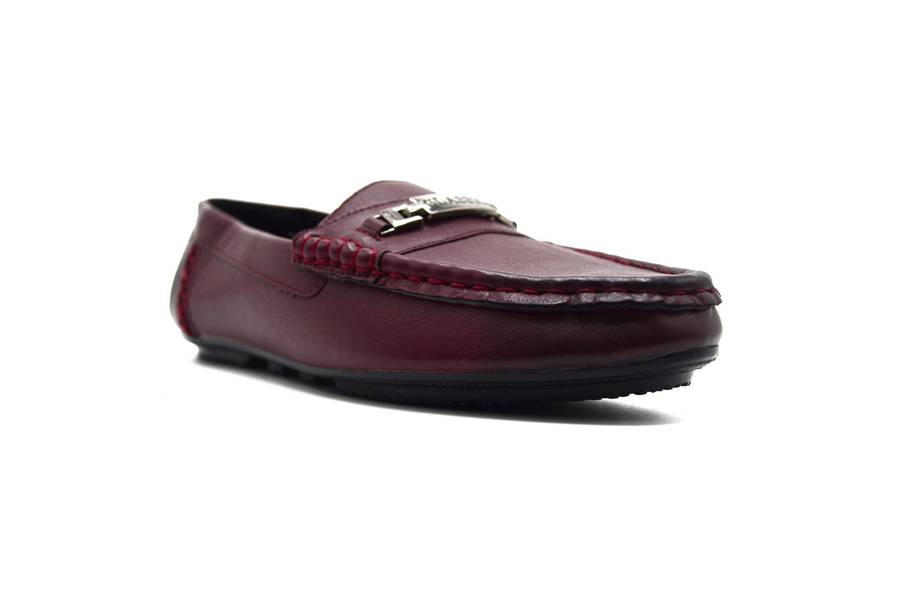 TTP Women's Moccasin with Metal Buckle Decor on Vamp