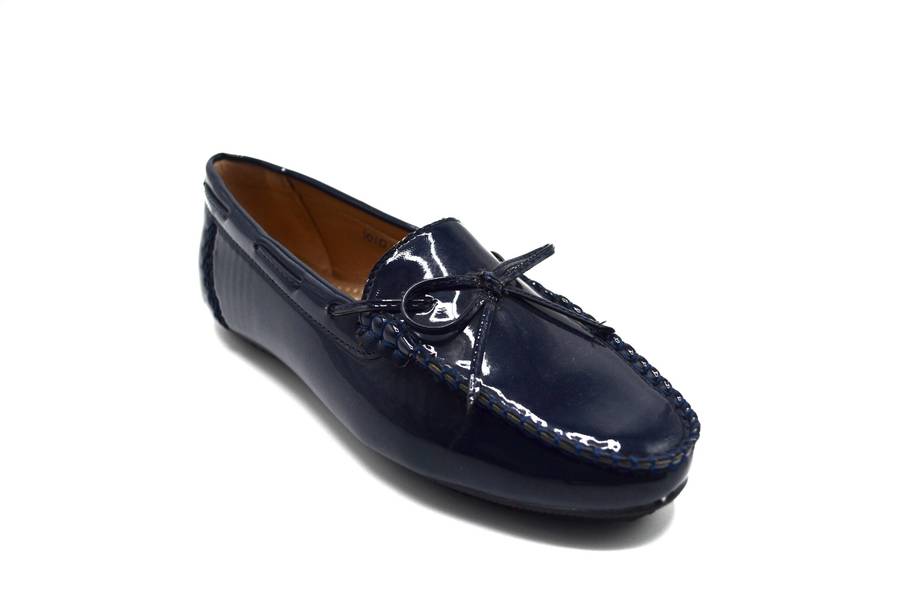 TTP Women's High Gloss Moccasin with Bow Decor on Vamp 101052-LL