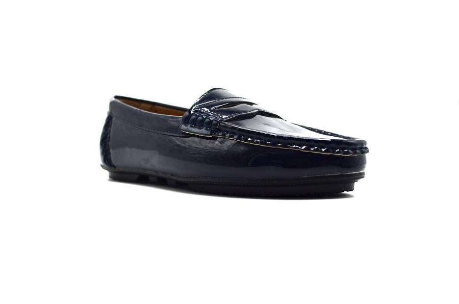 TTP Women's High Gloss Moccasin with Detailed Vamp