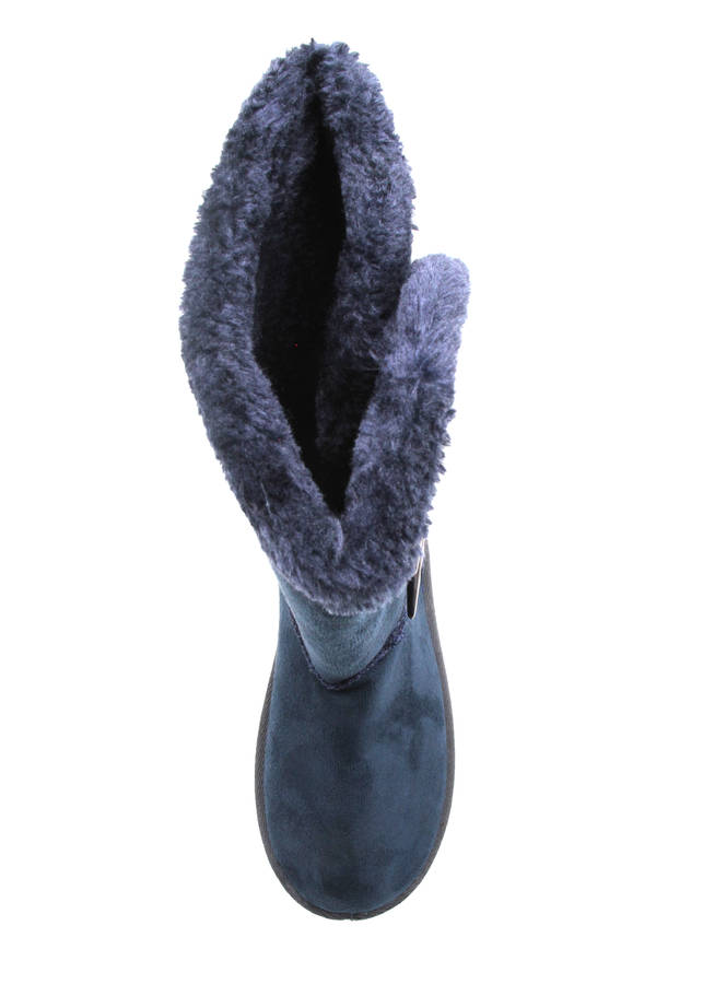 TTP Women's Suede Four Button Mid-Calf Polar Boots