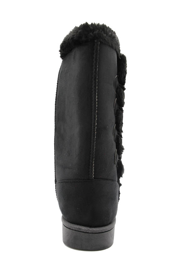 TTP Women's Suede Four Button Mid-Calf Polar Boots