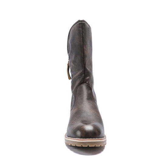 TTP Platform Fashion Mid-Calf Boots with Side Zipper XB8208