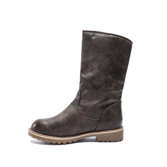 TTP Platform Fashion Mid-Calf Boots with Side Zipper XB8208
