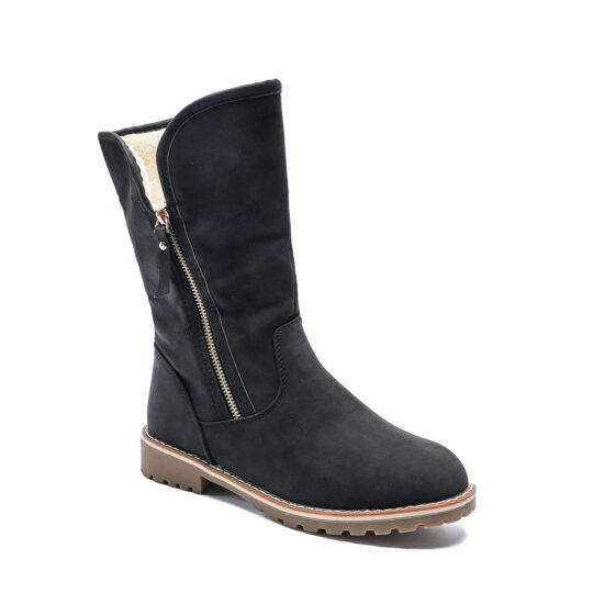 TTP Platform Fashion Mid-Calf Boots with Side Zipper XB8208