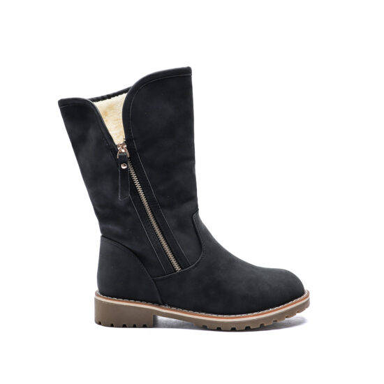 TTP Platform Fashion Mid-Calf Boots with Side Zipper XB8208