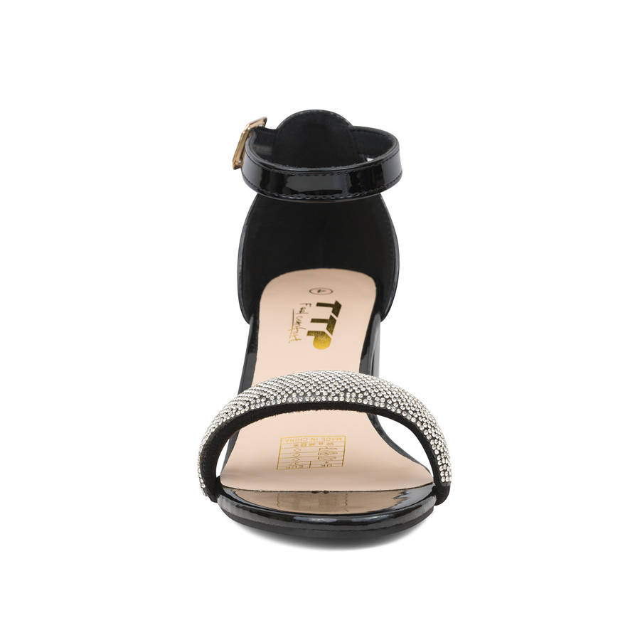 TTP Patent Ankle Strap Block Heel Sandals XB23631
