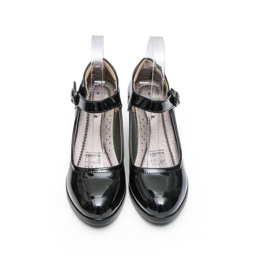 TTP Classic Block Heel Courts with Ankle Strap XBK3052