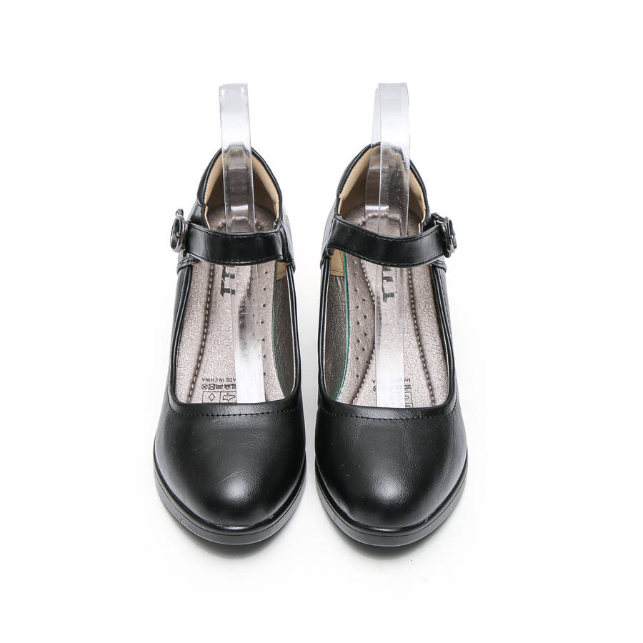 TTP Classic Block Heel Courts with Ankle Strap XBK3052