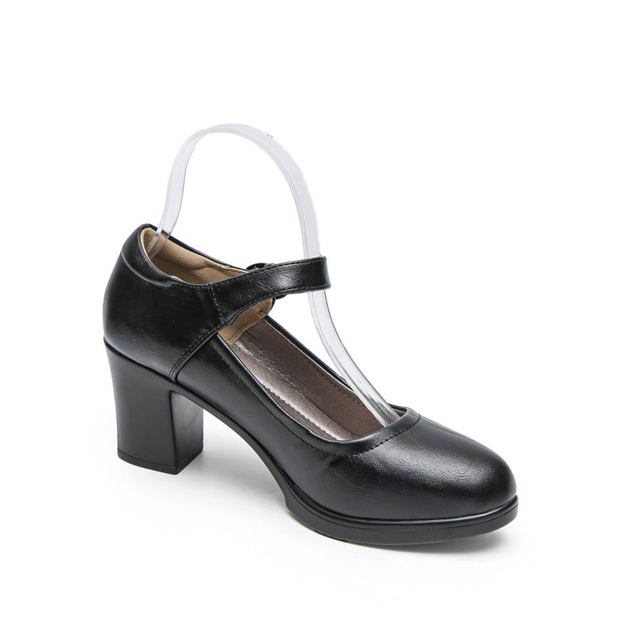 TTP Classic Block Heel Courts with Ankle Strap XBK3052