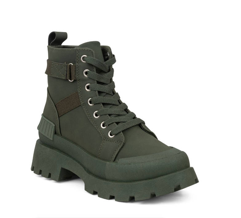 TTP Fashion Platform Combat Ladies Ankle Boots