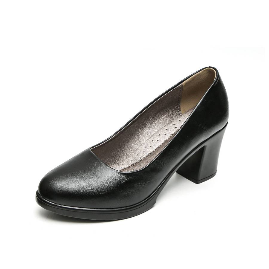 TTP Comfortable Classic Block Heel Courts K3501