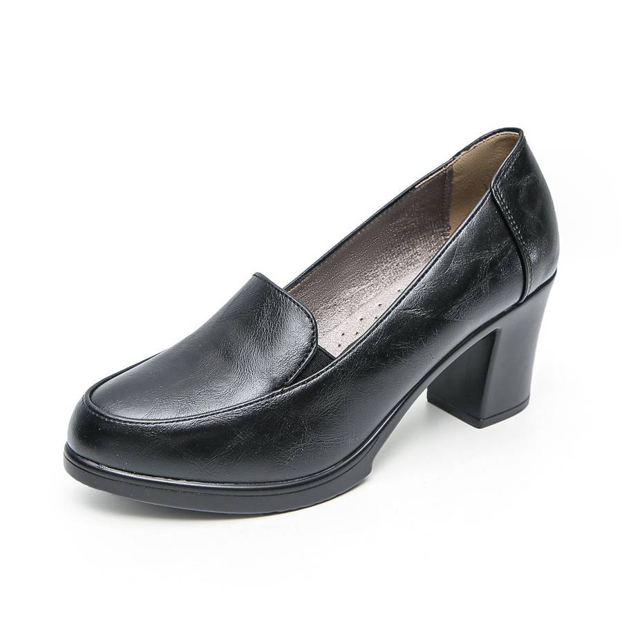 TTP Fashion Platform Block Heel Slip On Courts XBK3505
