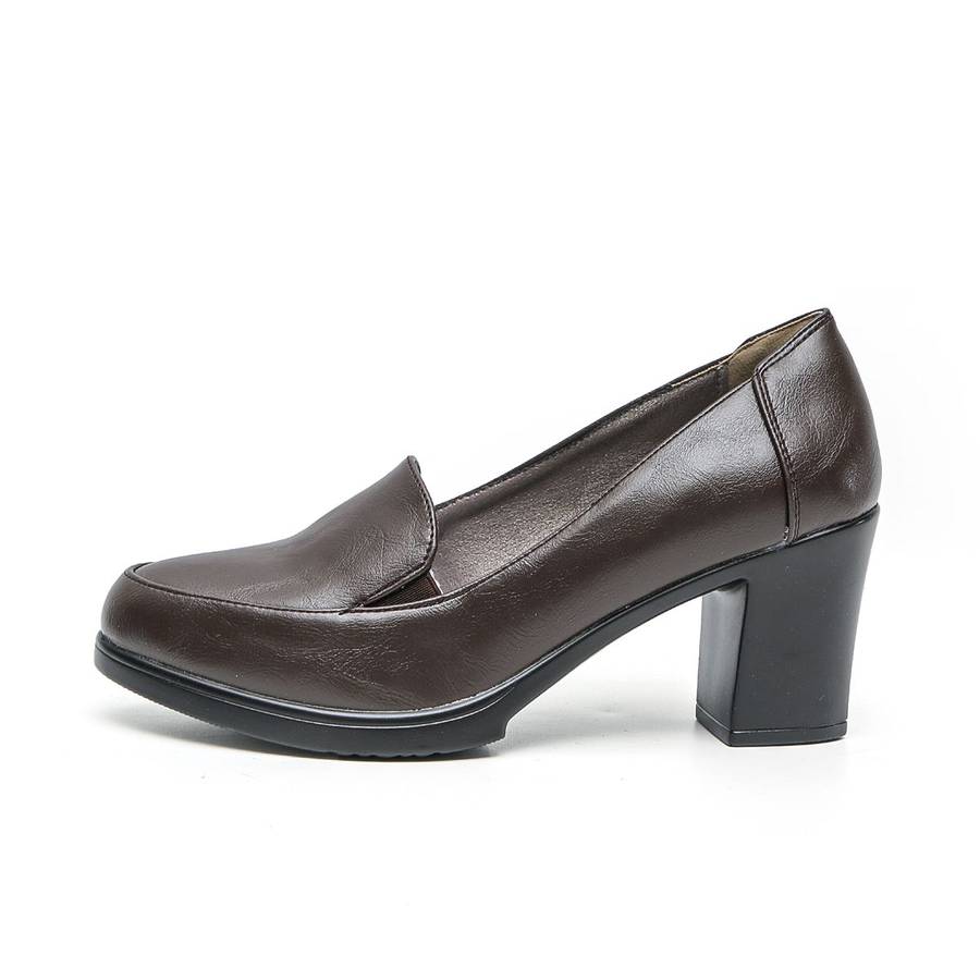 TTP Fashion Platform Block Heel Slip On Courts XBK3505