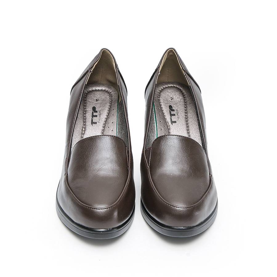 TTP Fashion Platform Block Heel Slip On Courts XBK3505
