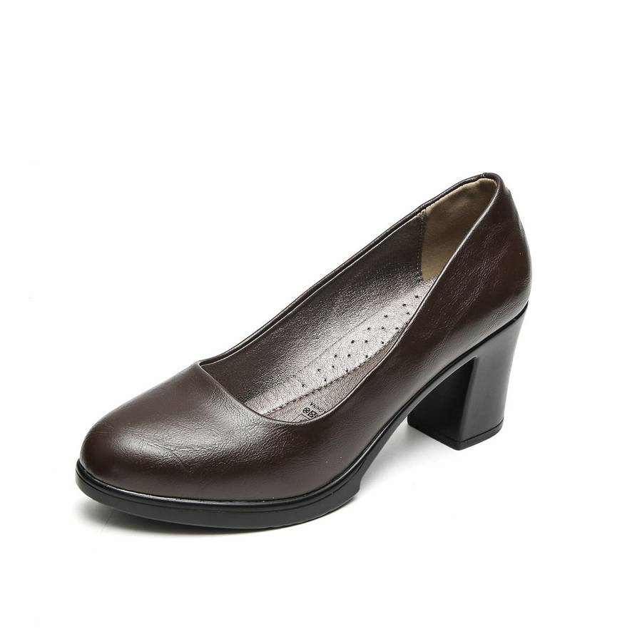 TTP Comfortable Classic Block Heel Courts K3501