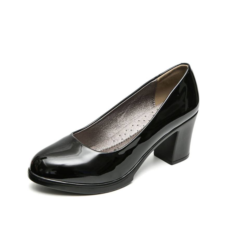 TTP Comfortable Classic Block Heel Courts K3501