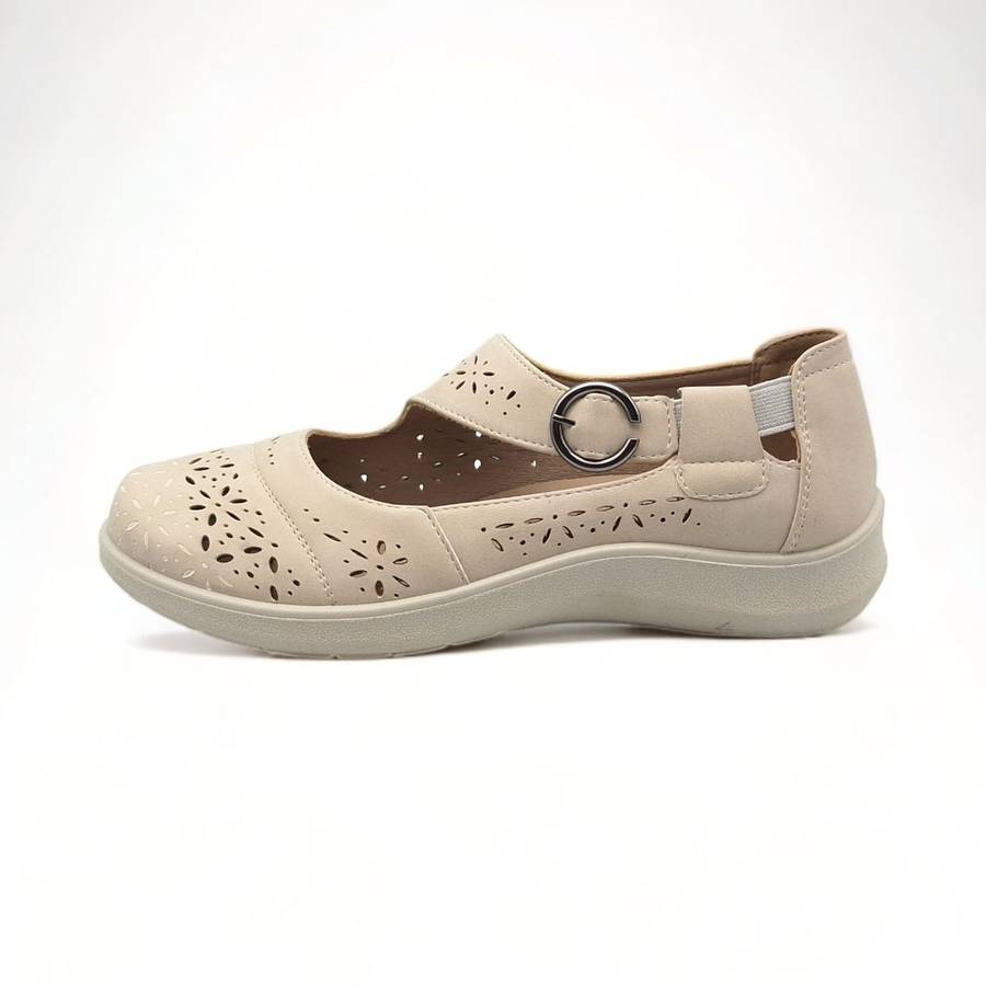 TTP Women Loafers with Elasticated Ankle Strap and Cut out Decor HT5601