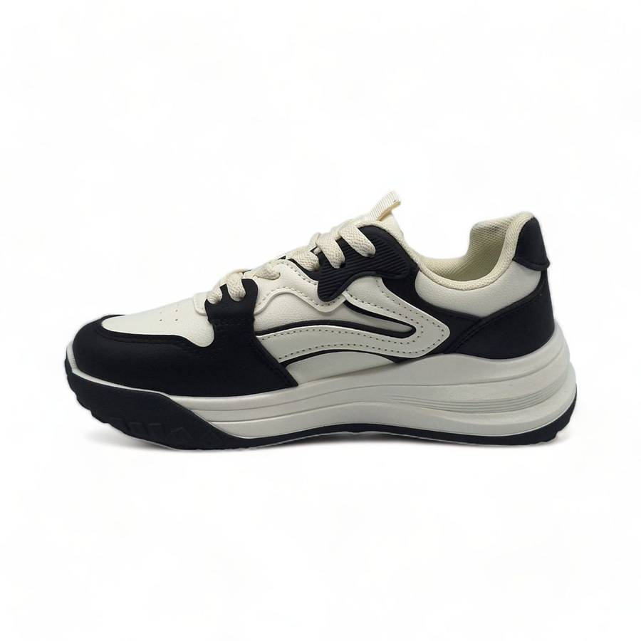 Women PU Casual Lace Up Sneakers XB3901