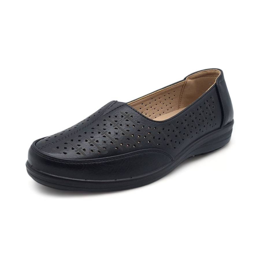 TTP Women Flatform Round Toe Loafer with Cut Out Decor XB5050