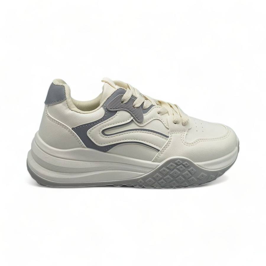 Women PU Casual Lace Up Sneakers XB3901