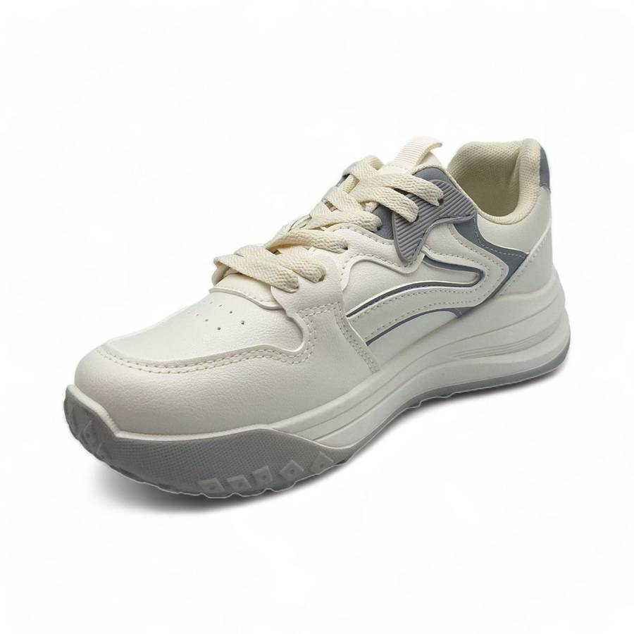 Women PU Casual Lace Up Sneakers XB3901