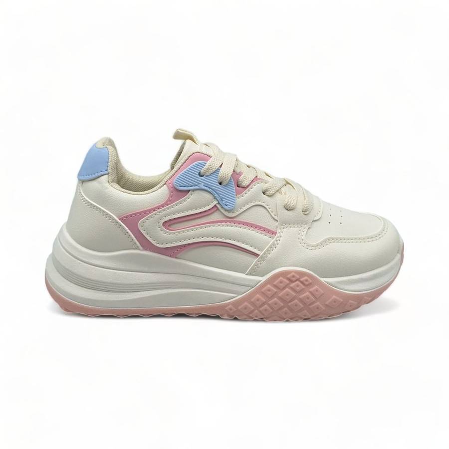 Women PU Casual Lace Up Sneakers XB3901