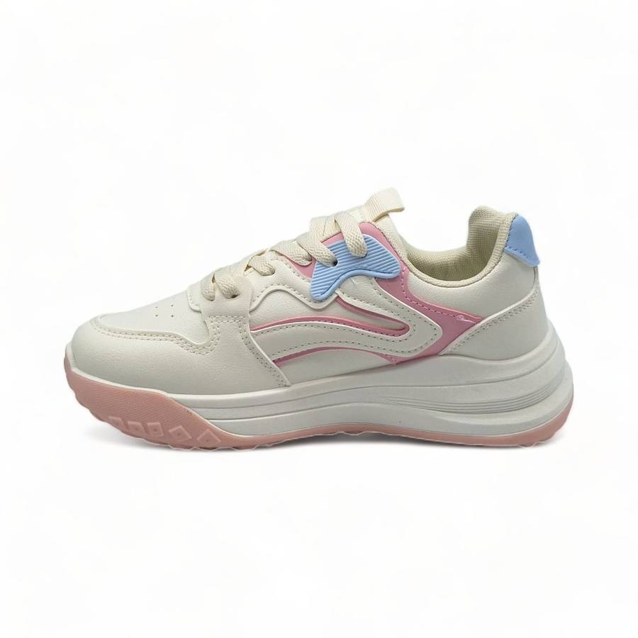 Women PU Casual Lace Up Sneakers XB3901