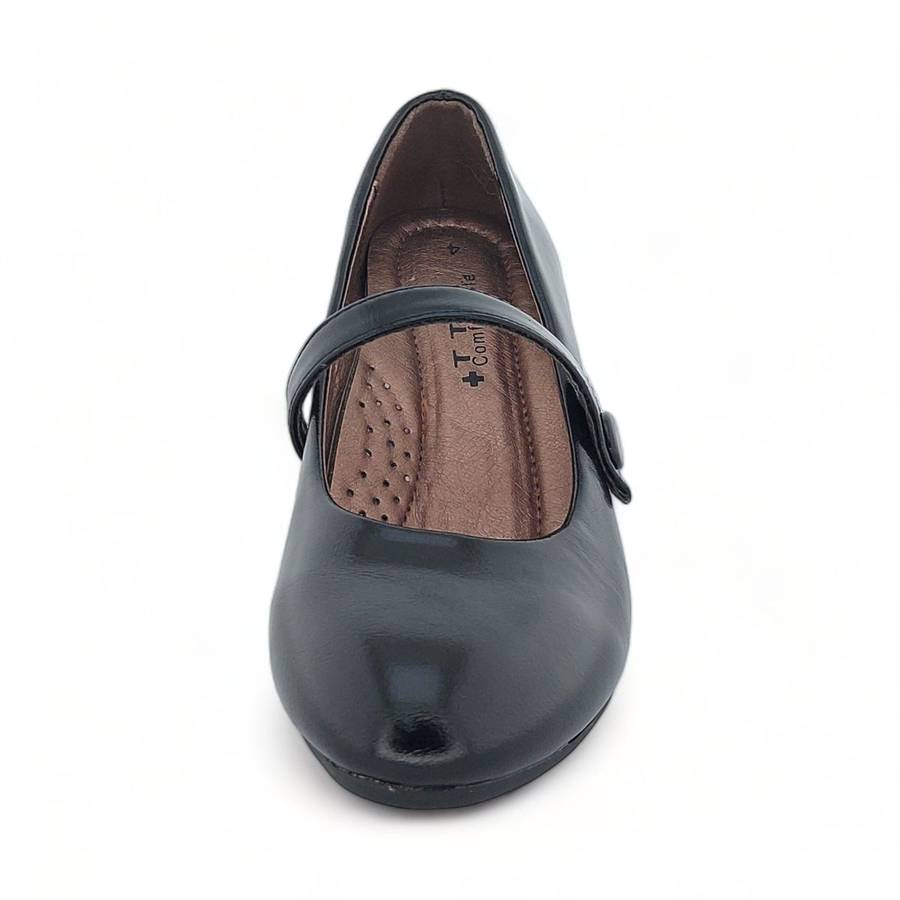 TTP Women Black PU Block Heel Courts PSL1125-11