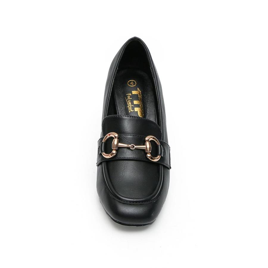 TTP Square Toe High Top Line Block Heel with Link Decor JSF52
