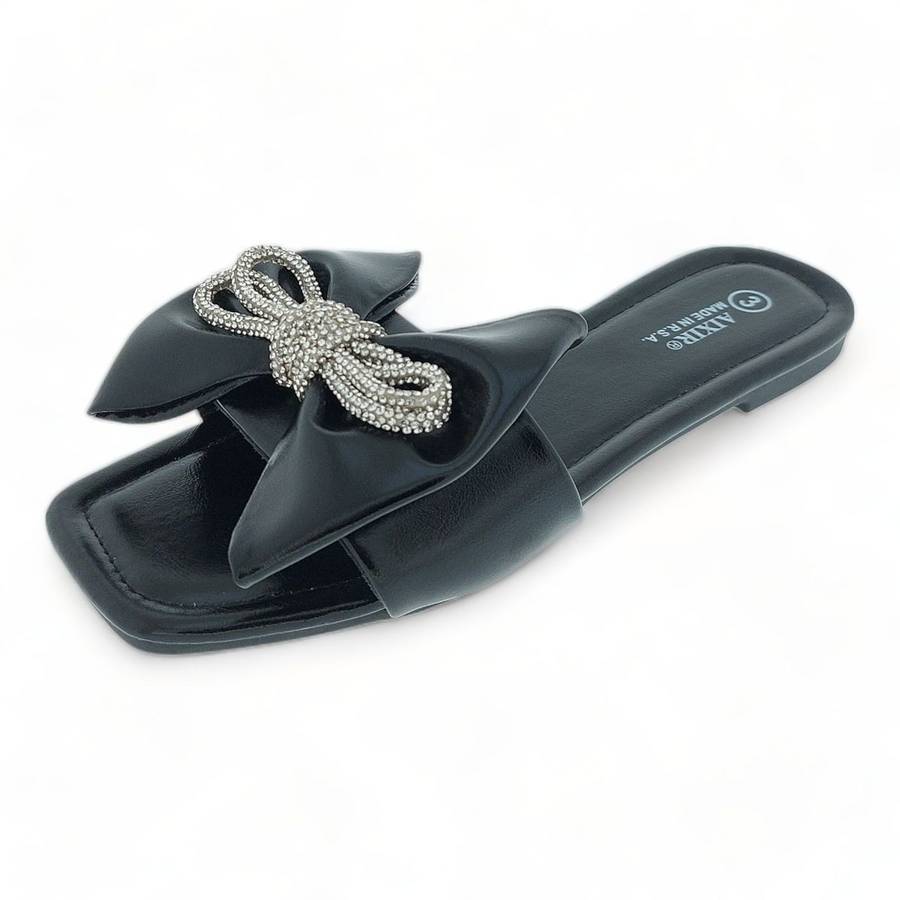 Aixir Sandal with Bow and Knot Decor PSL4183