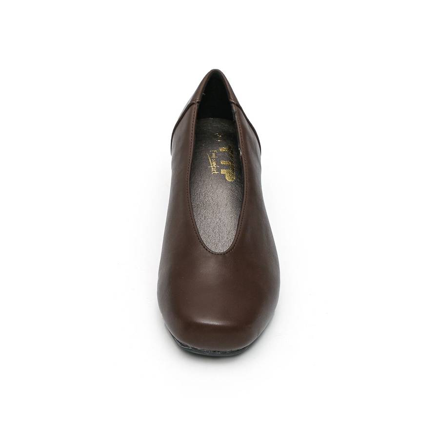 TTP - Simplistic Slip On Square Toe Low Heels JSF28