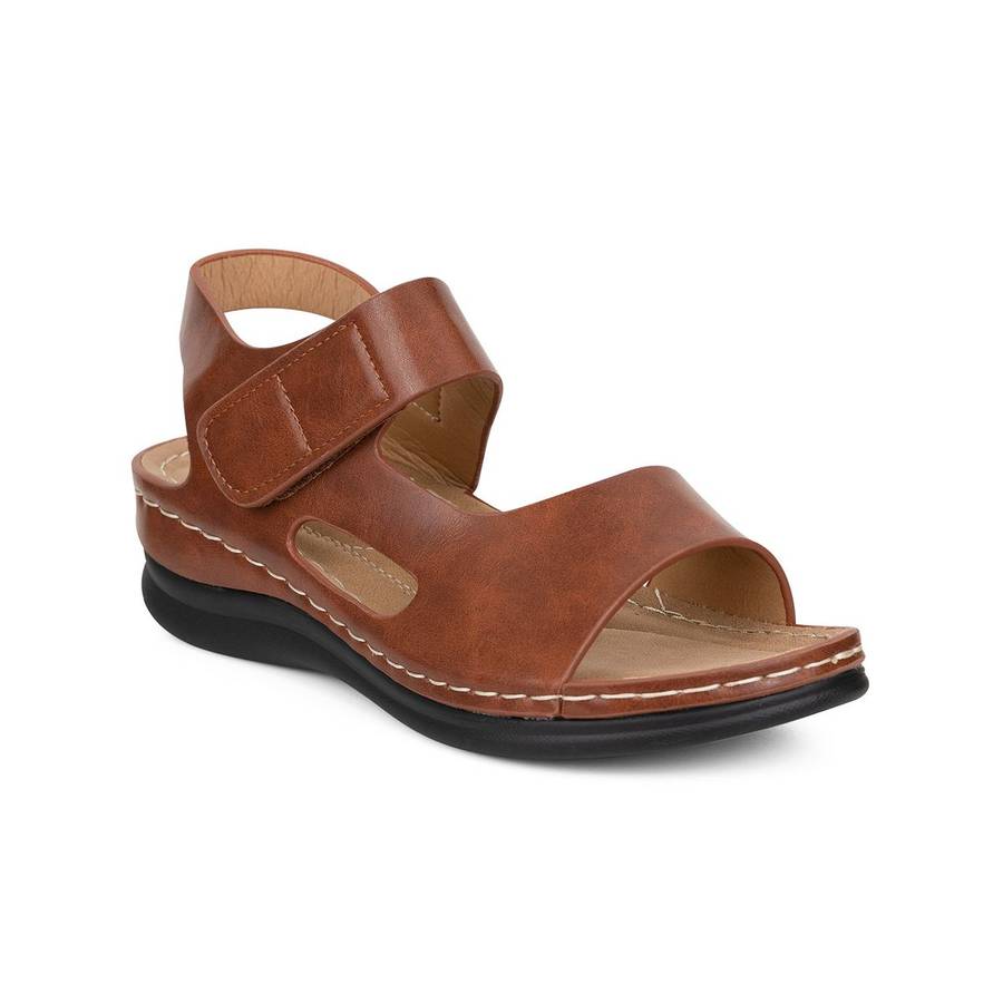 TTP Ladies Comfortable Hook & Loop Strap Sandal L18814