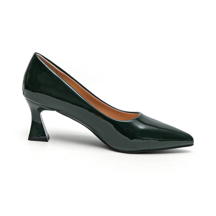 TTP Women Spool Heel Patent PU Slip On Heels JSF65