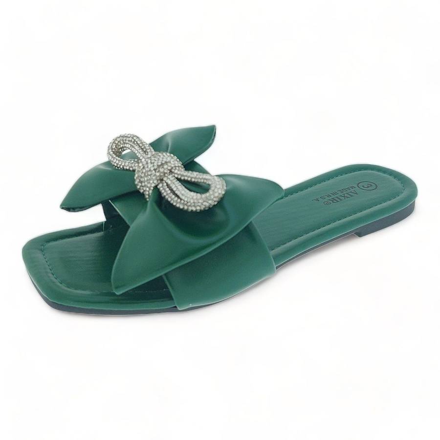 Aixir Sandal with Bow and Knot Decor PSL4183