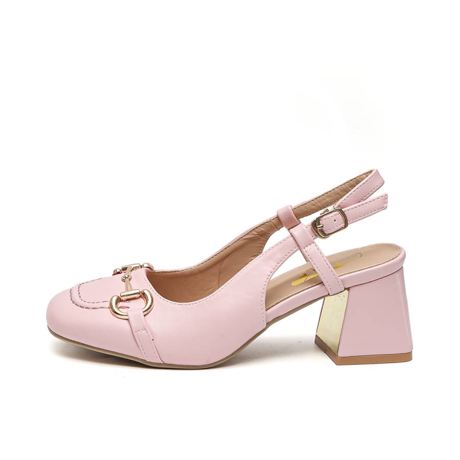 TTP - Fashion Flare Heels with Sling back and Link Decor JSF55