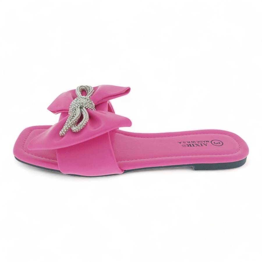 Aixir Sandal with Bow and Knot Decor PSL4183