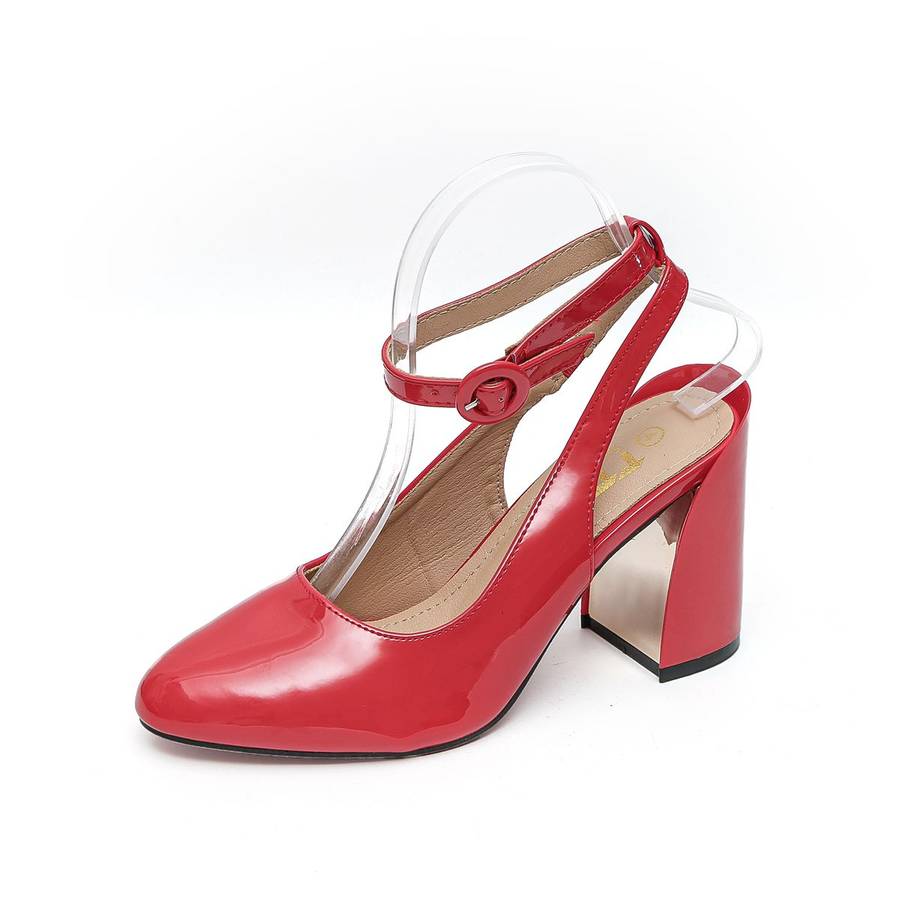 TTP - Fashion Flare Heels with Sling back and Ankle Strap JSF53