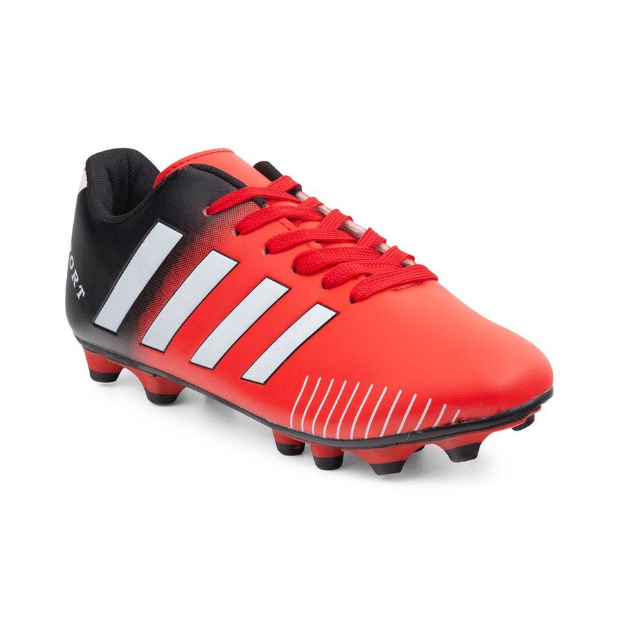 Youth PU 12 Stud Soccer Boot with Line Details QX22009