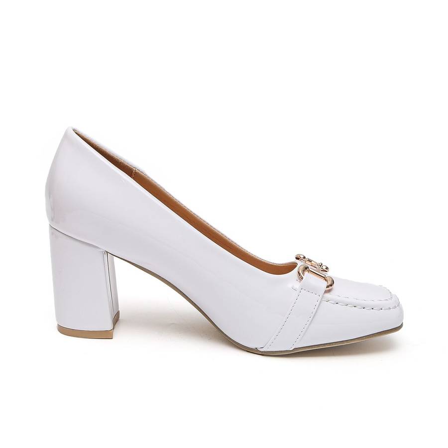 TTP - Square Toe Block Heel with Link Decor JSF51
