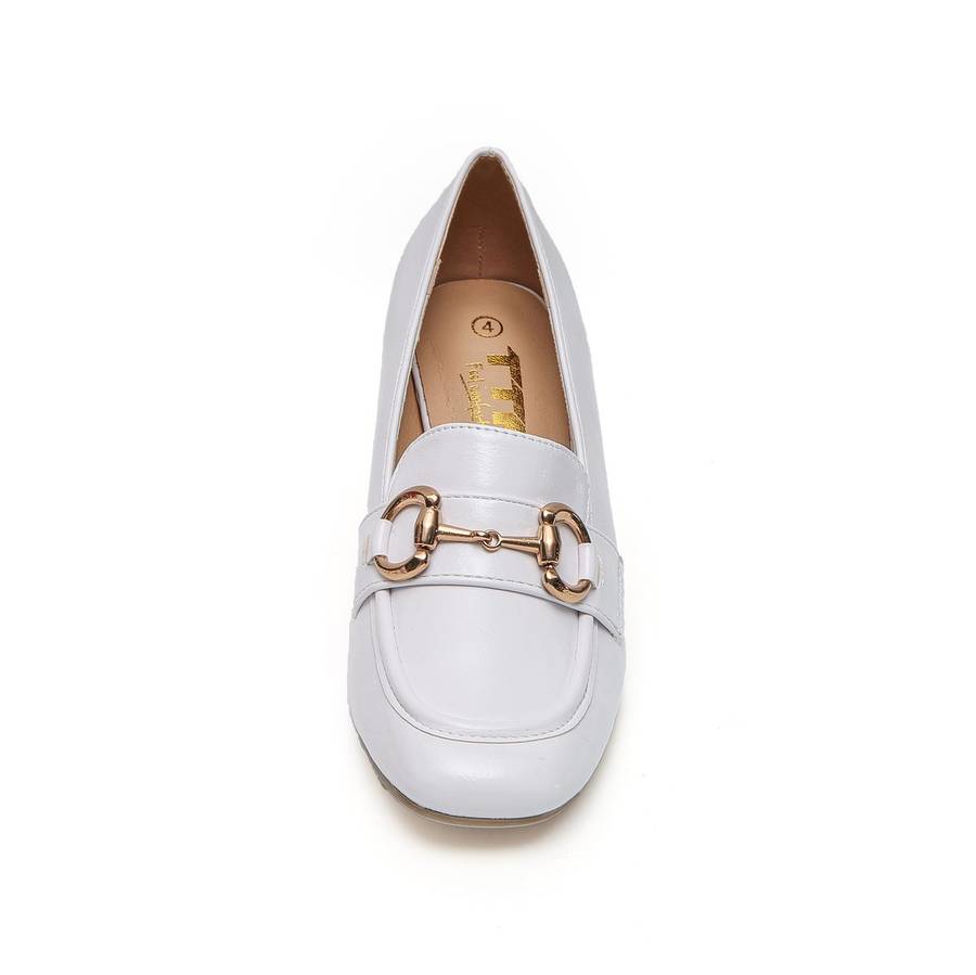 TTP Square Toe High Top Line Block Heel with Link Decor JSF52